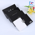 Factory cheap black drawer white card Clothing Packaging Box custom logo